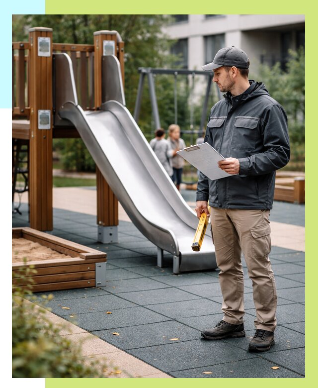 Сертификация детских площадок в Вятских Поляне от 25375 р. | Алешин-Втс