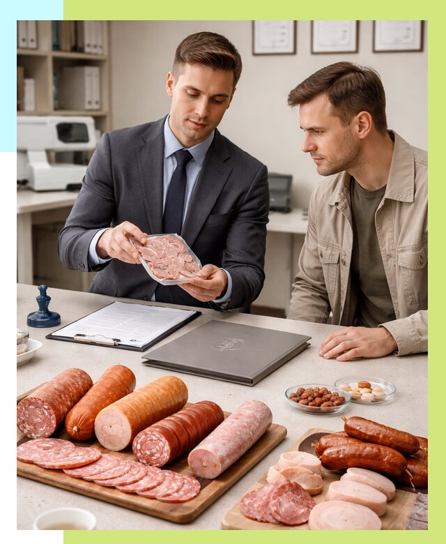 Сертификация колбасных изделий в Вятских Поляне от 7613 р. | Алешин-Втс