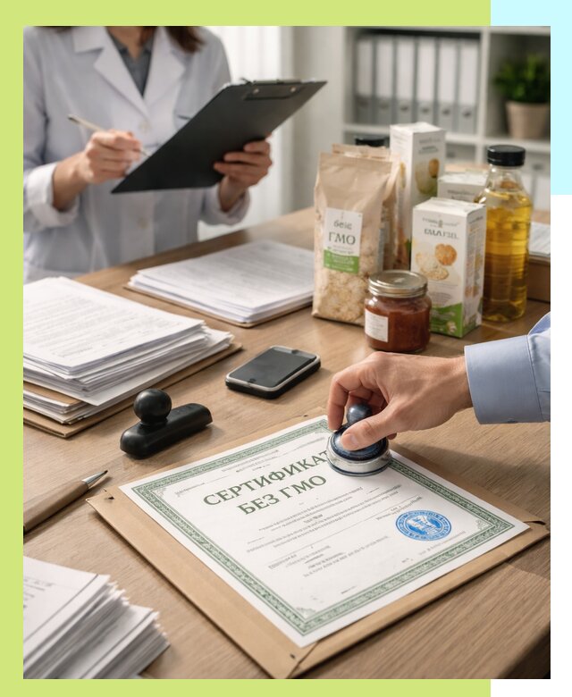 Получение сертификата Без ГМО для продукции в Вятских Поляне
